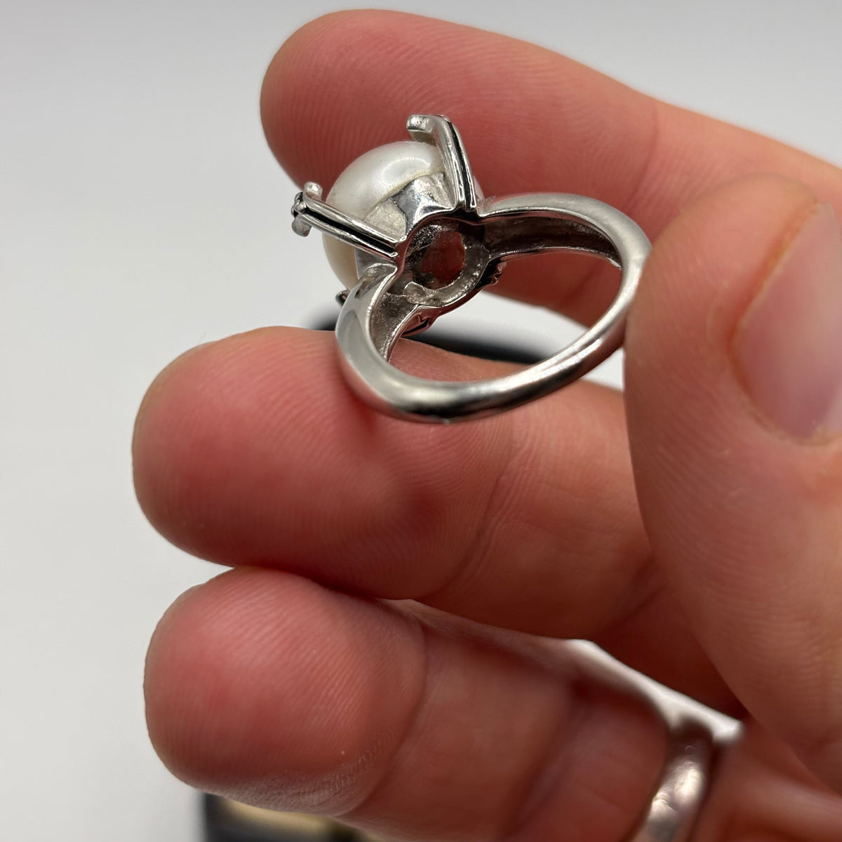 Silver Genuine Pearl Ring (L 1/2)