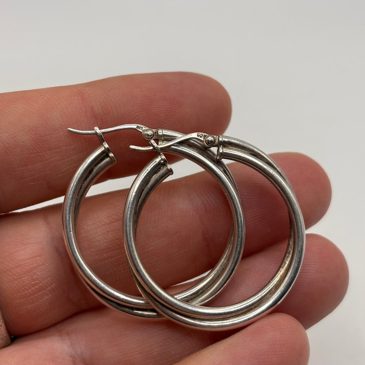 Silver Hoop Earrings (30mm)