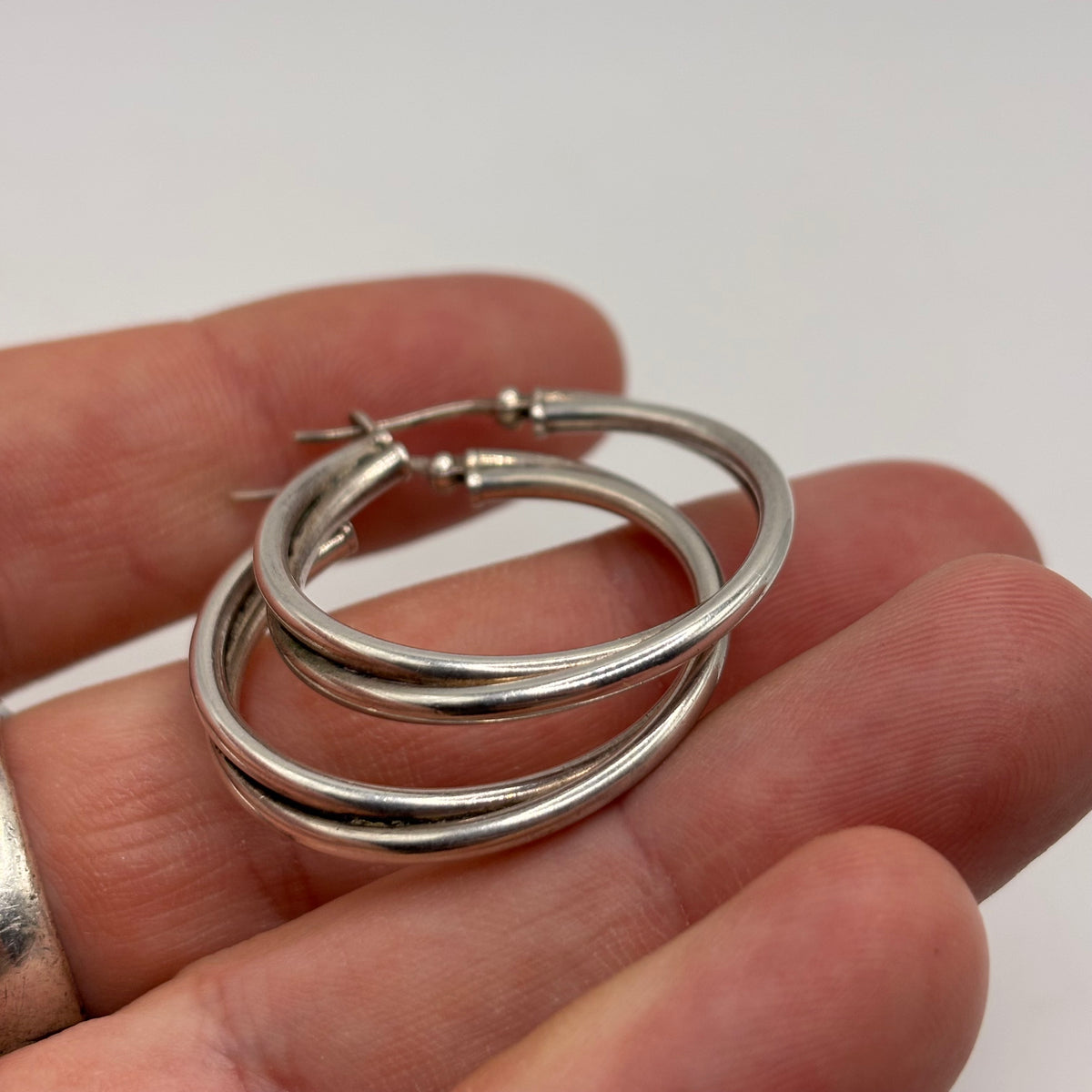 Silver Hoop Earrings (30mm)