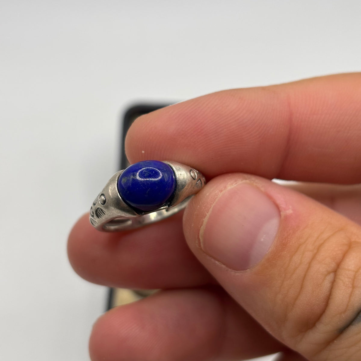Silver Lapis Carolyn Pollack Ring (N 1/2)