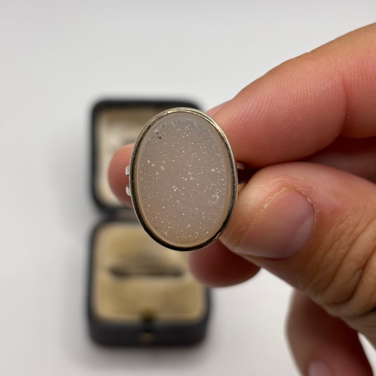 Silver Whitney Kelly Druzy Quartz Ring (K)