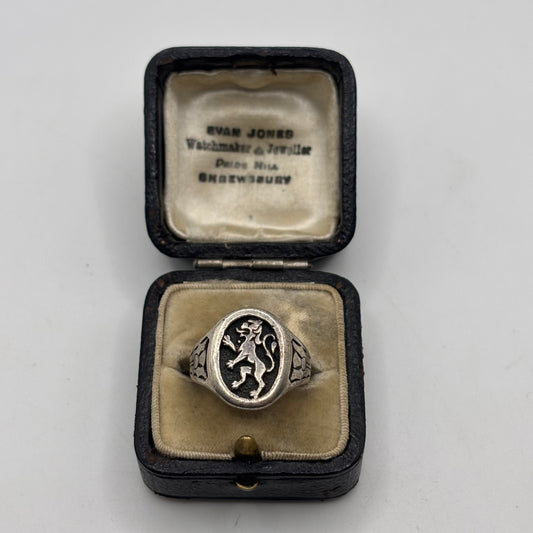 Silver Vintage Hebridean Lion Rampant Ring (L)