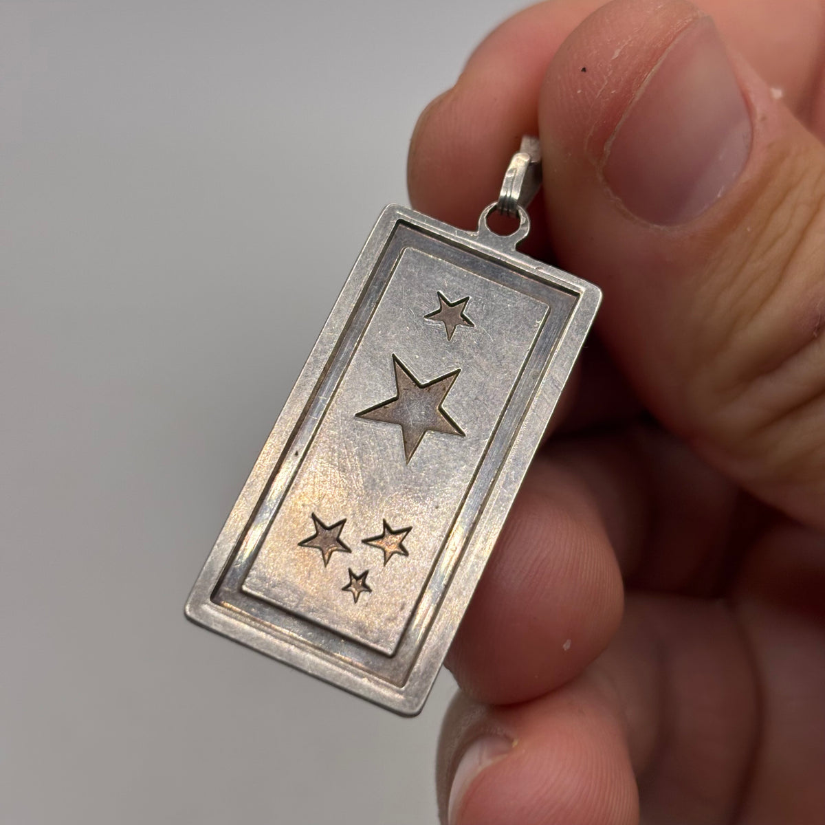 Silver Vintage Art Nouveau Cancer Pendant