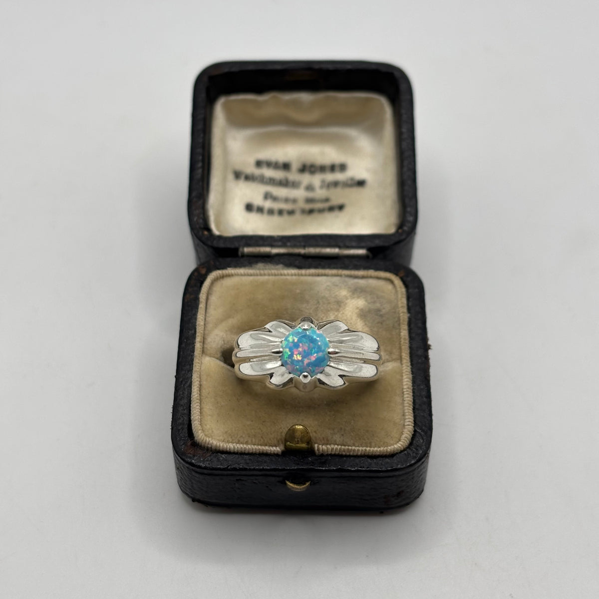 Silver Opal Signet Ring (P)