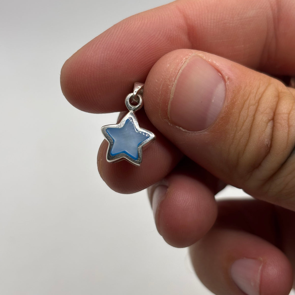 Silver Pearl Star Pendant