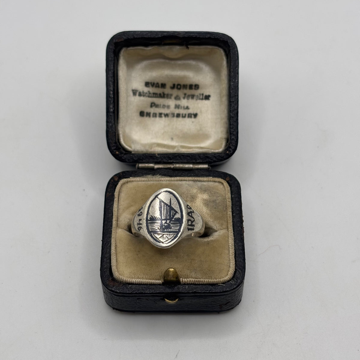 Silver WW2 Era Iraq Trench Art Ring (N)