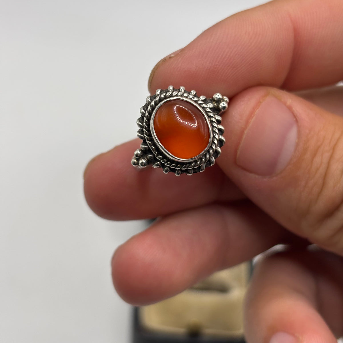 Silver Carnelian Ring (Q)