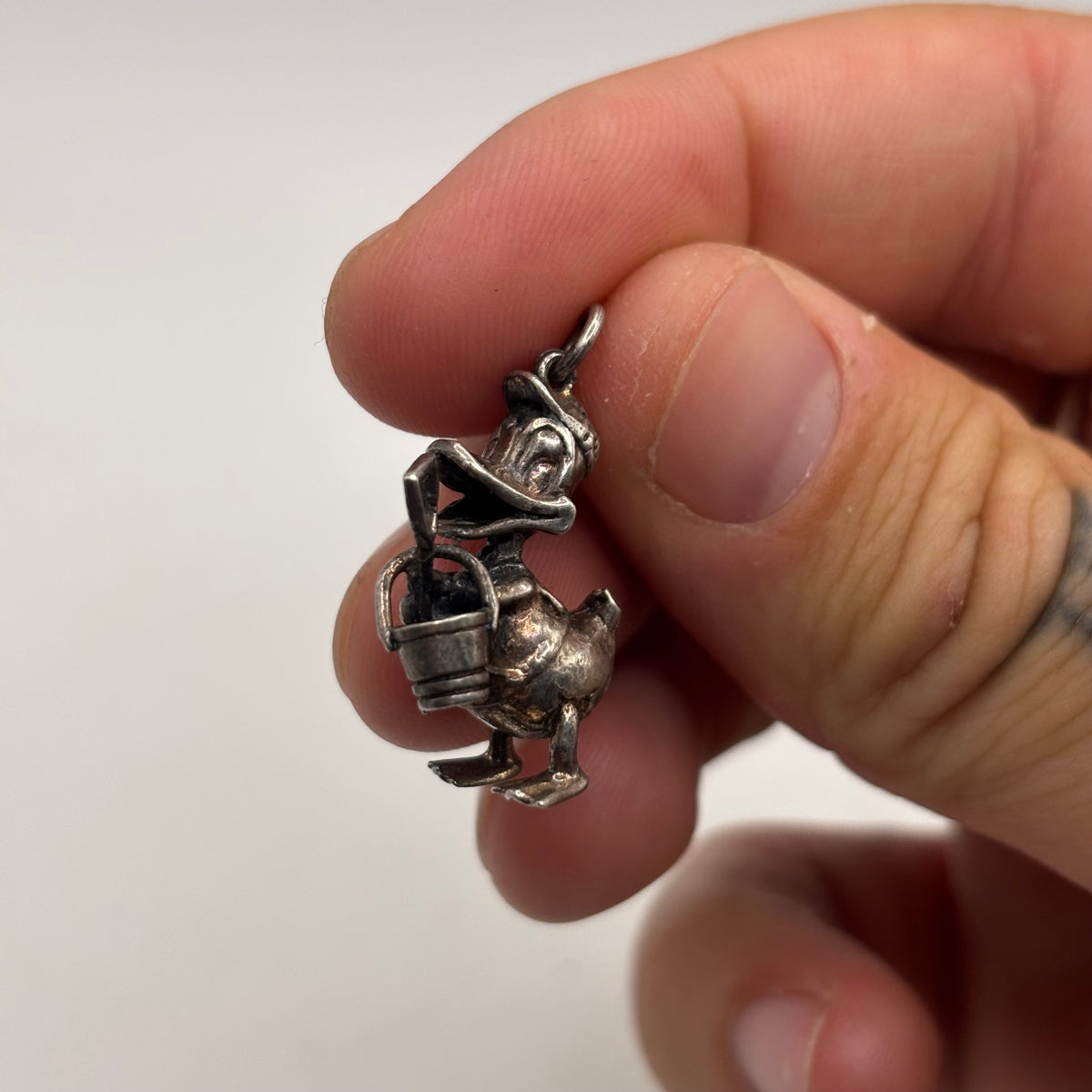 Silver Donald Duck Pendant