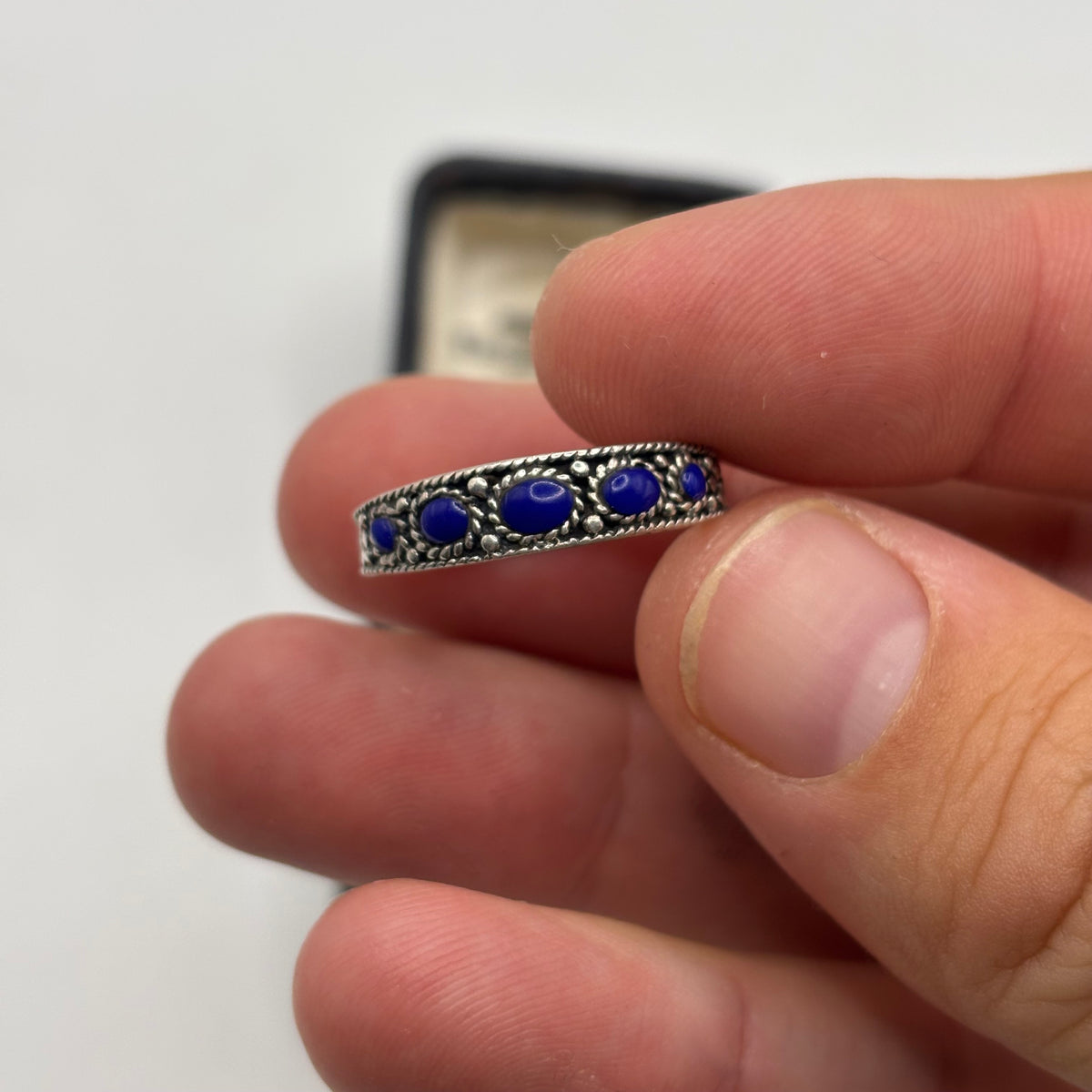 Silver Lapis Ring (Q)