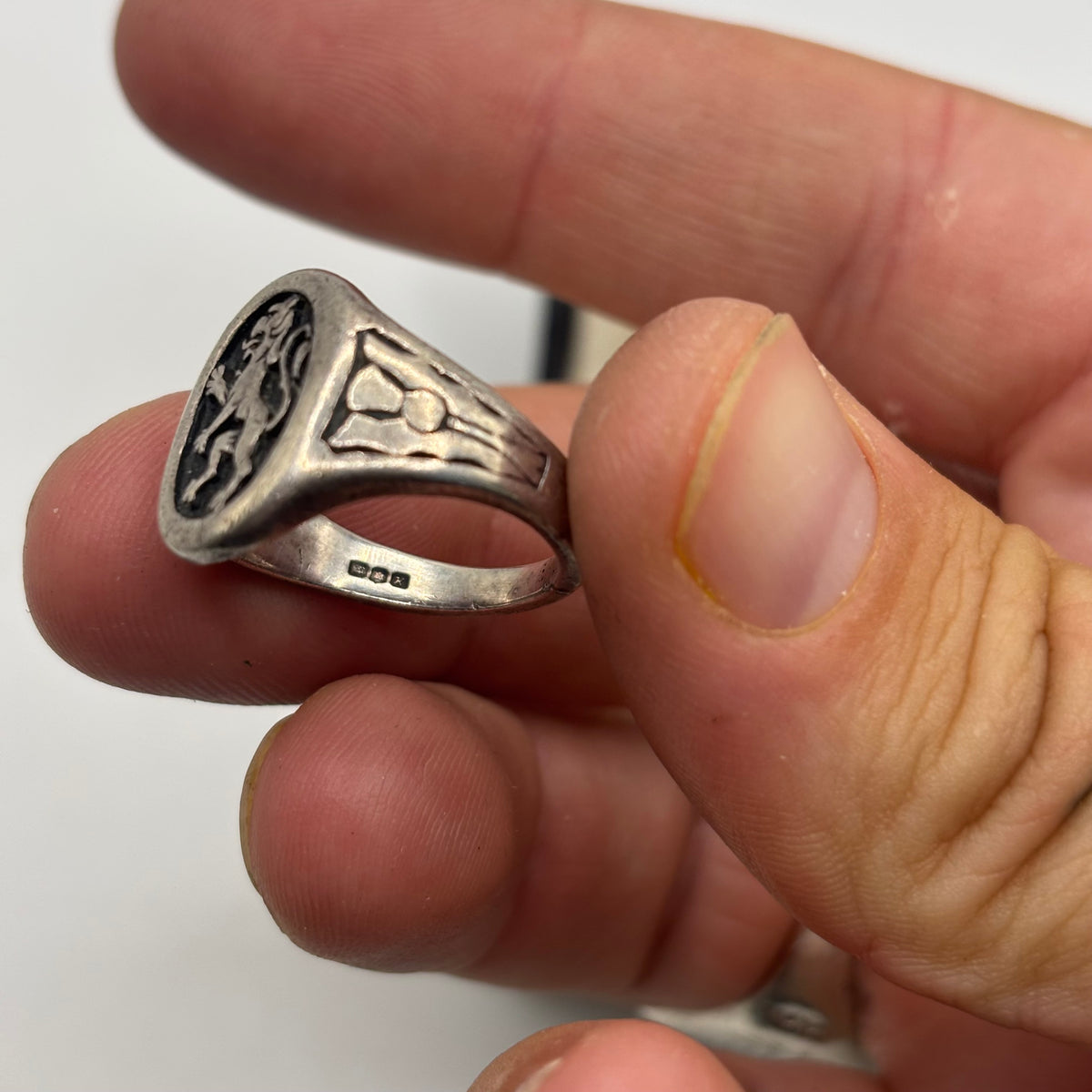 Silver Vintage Hebridean Lion Rampant Ring (L)