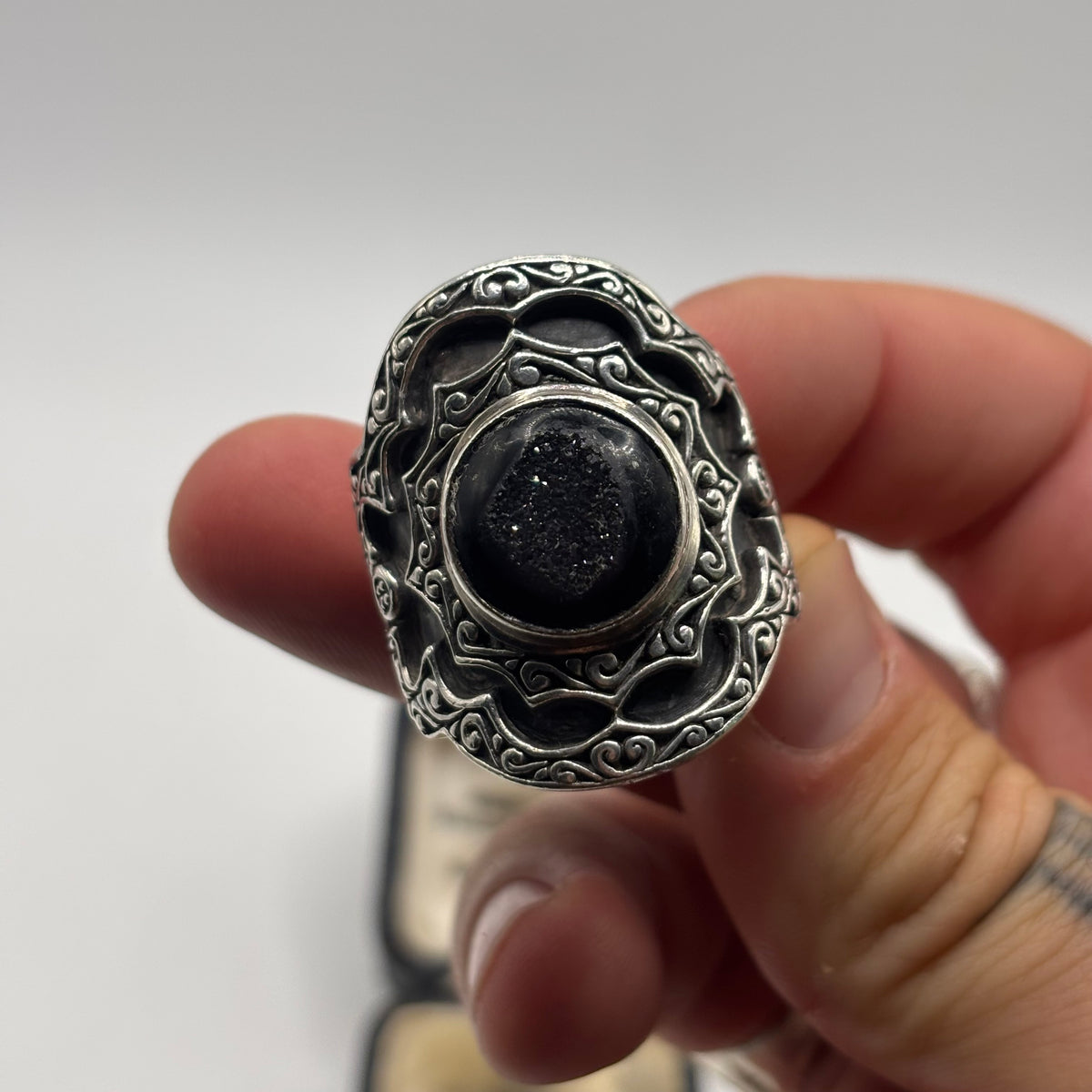 Silver Incredible Druzy Quartz Ring (Q)