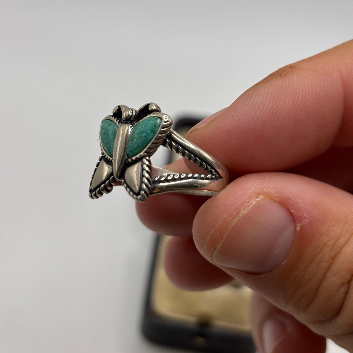 Silver Carolyn Pollack Butterfly Ring (P 1/2)