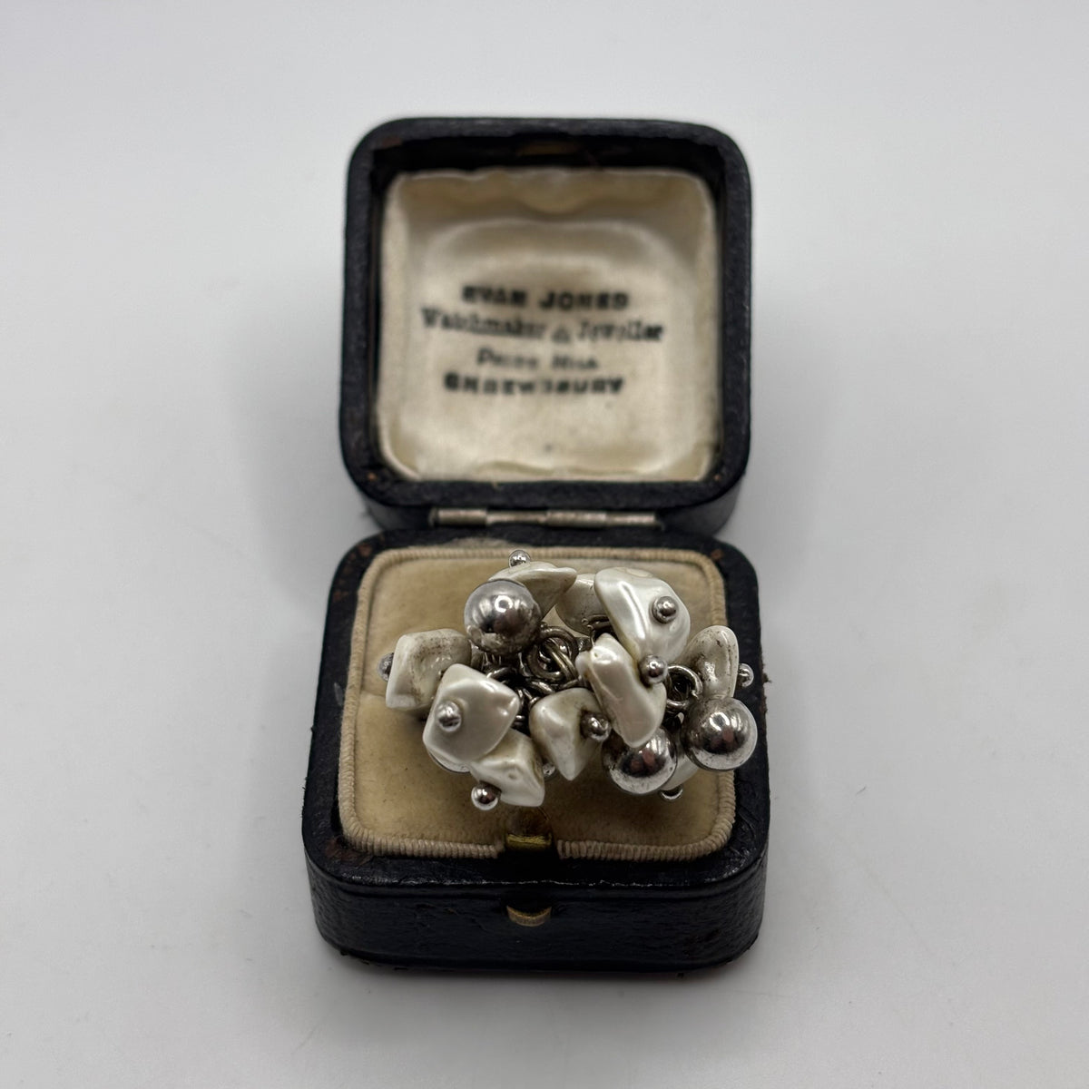 Silver Chunky Pearl Unusual Ring (P)