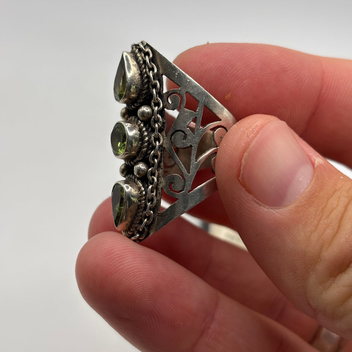 Silver Peridot Ring (N)