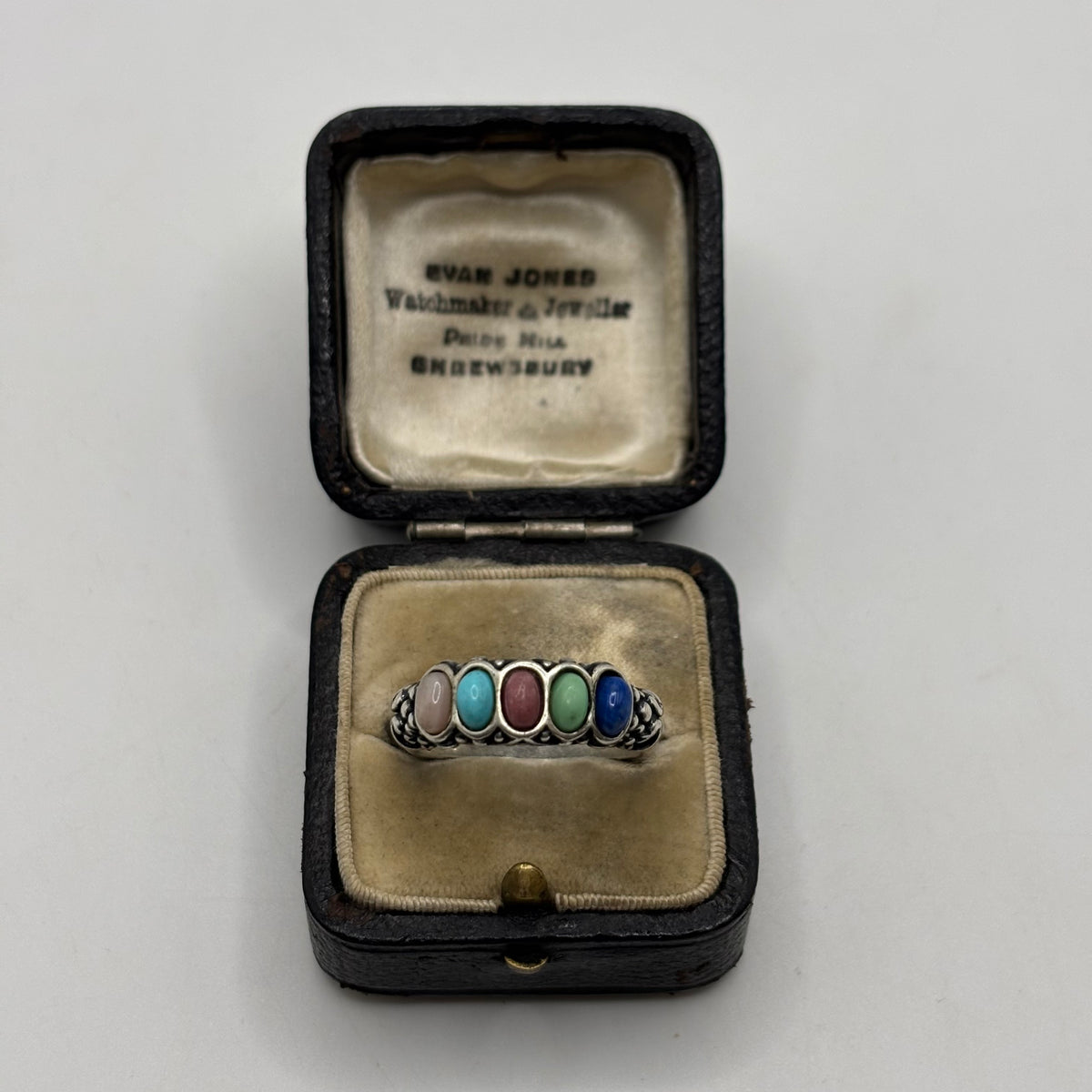 Silver Multi Gem Carolyn Pollack Ring (Q)