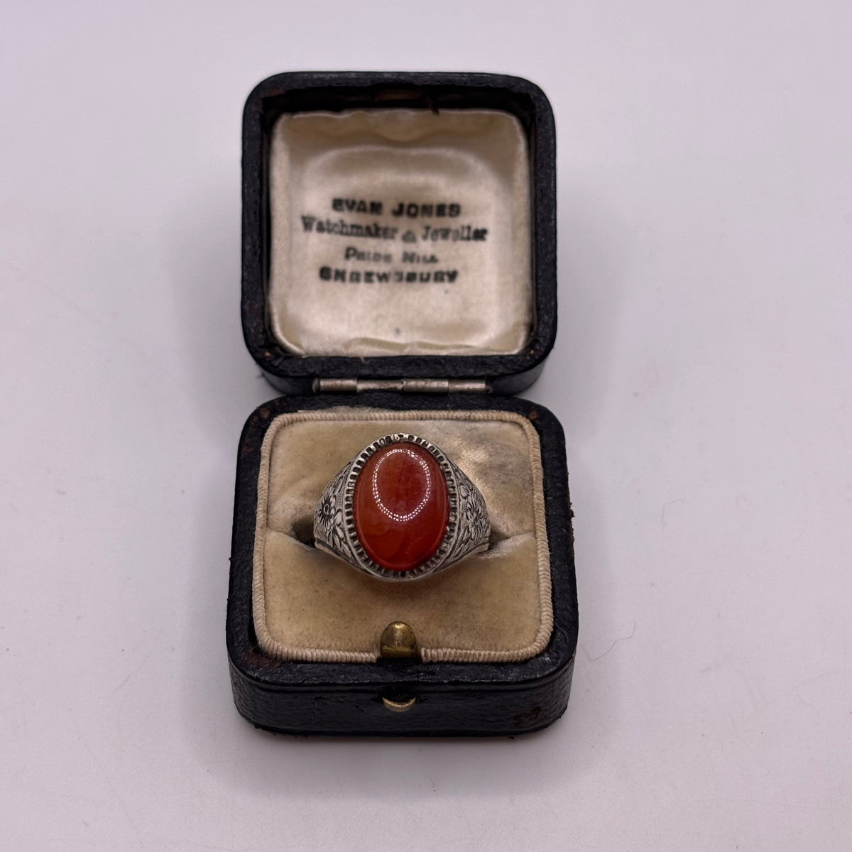 Silver Carnelian Signet Ring (N)