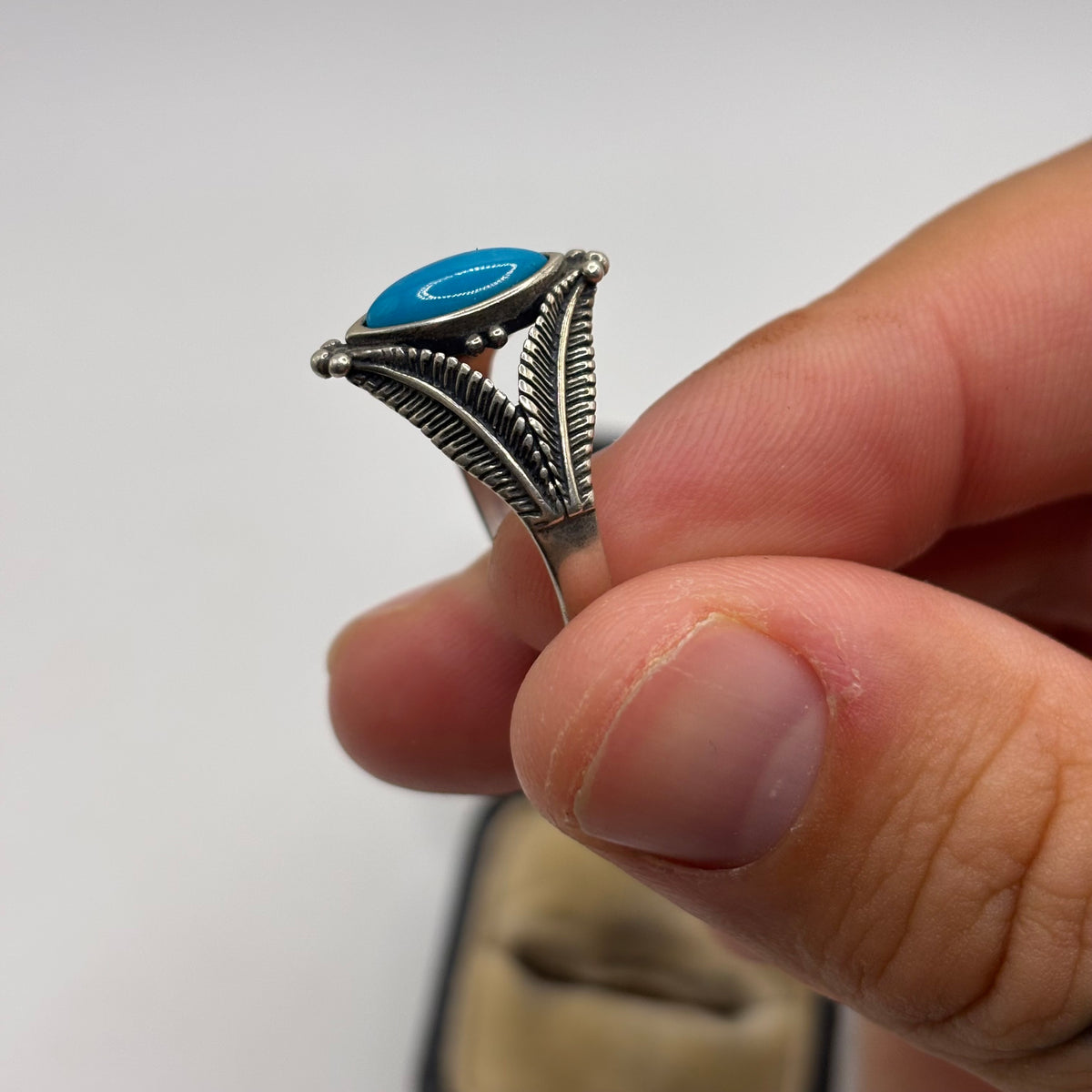 Silver Carolyn Pollack Turquoise Ring (S)