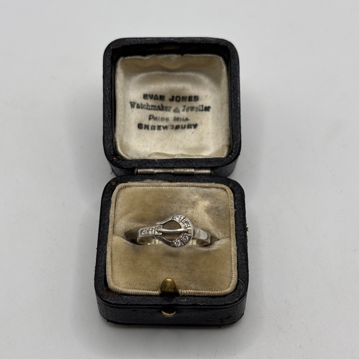 Silver CZ Buckle Ring (M)