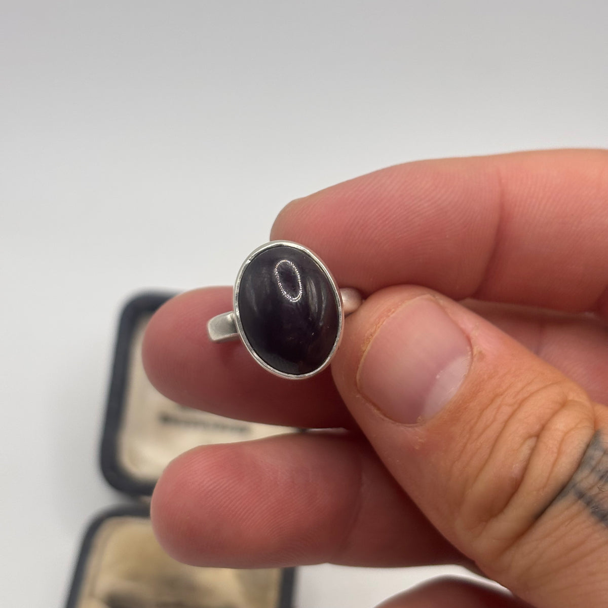 Silver Star Sapphire Ring (L 1/2)
