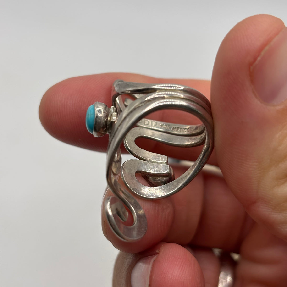 Silver Mexican Turquoise Ring (P)