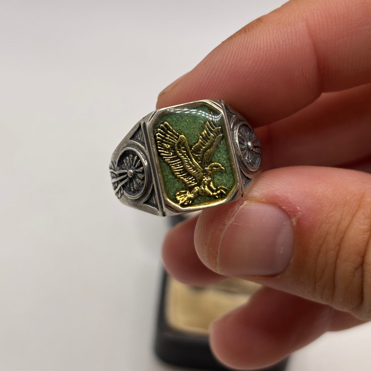 Silver Golden Eagle Carolyn Pollack Ring (Z)