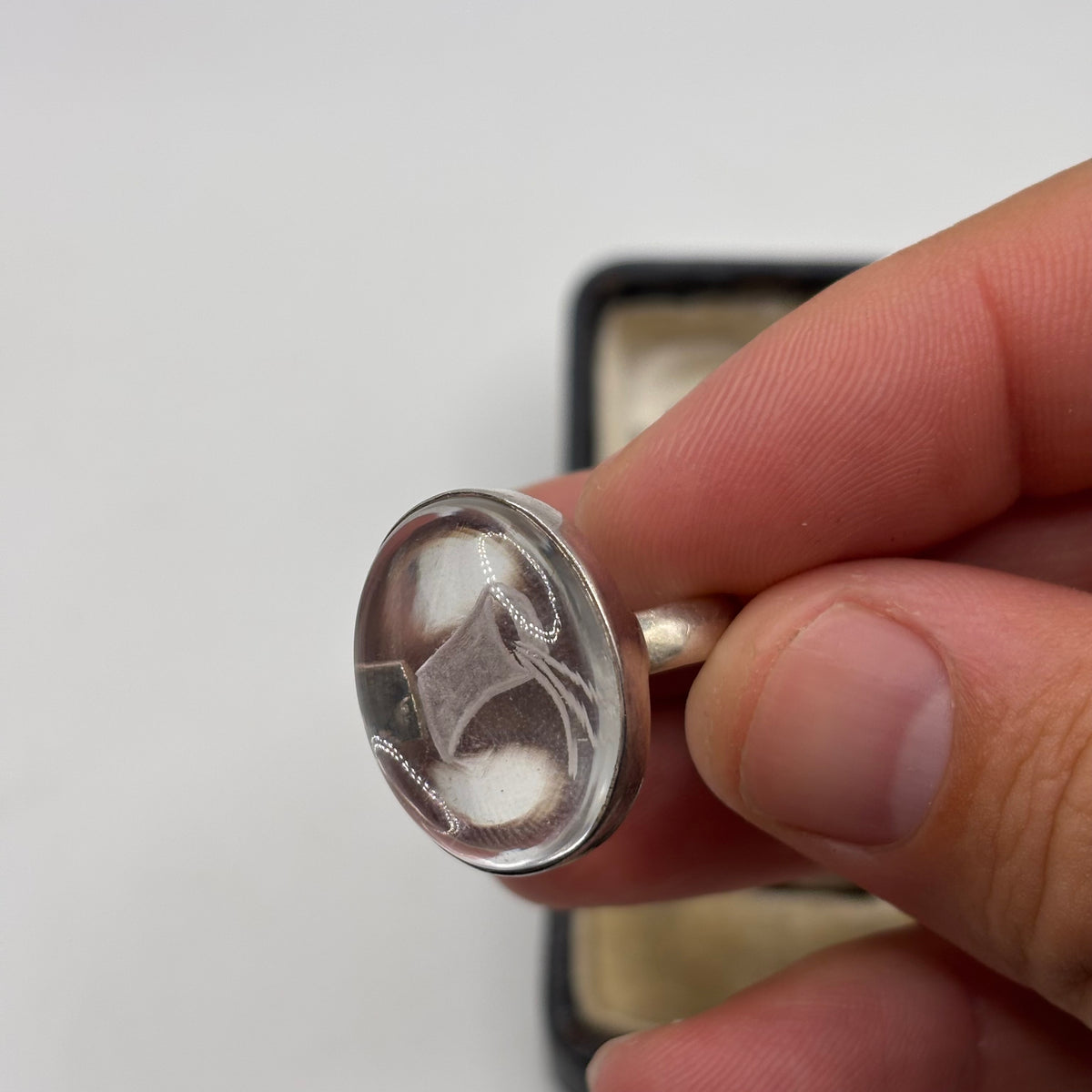 Silver Aquarius Intaglio Ring (U)