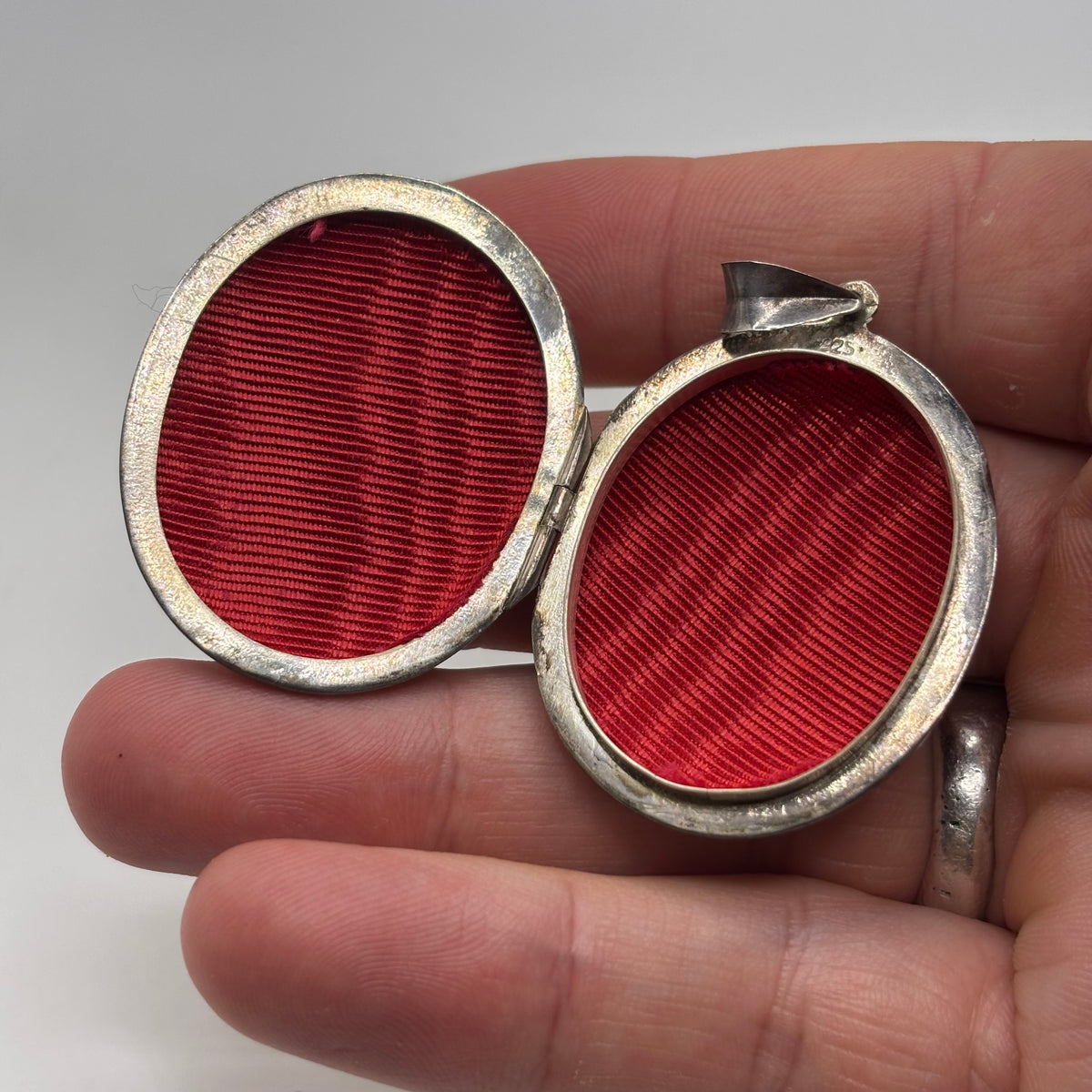 Silver Victorian Style Locket Pendant