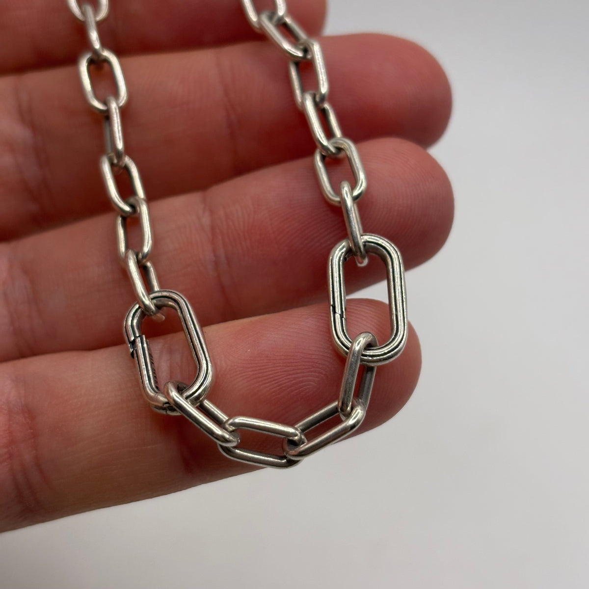 Silver 7” Pandora Paperclip Bracelet