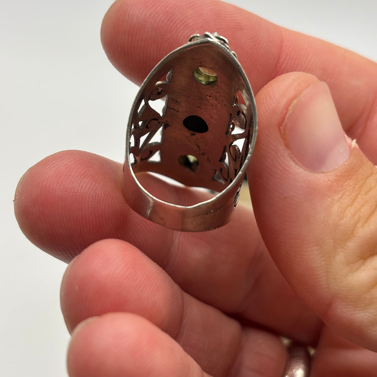 Silver Peridot Ring (N)
