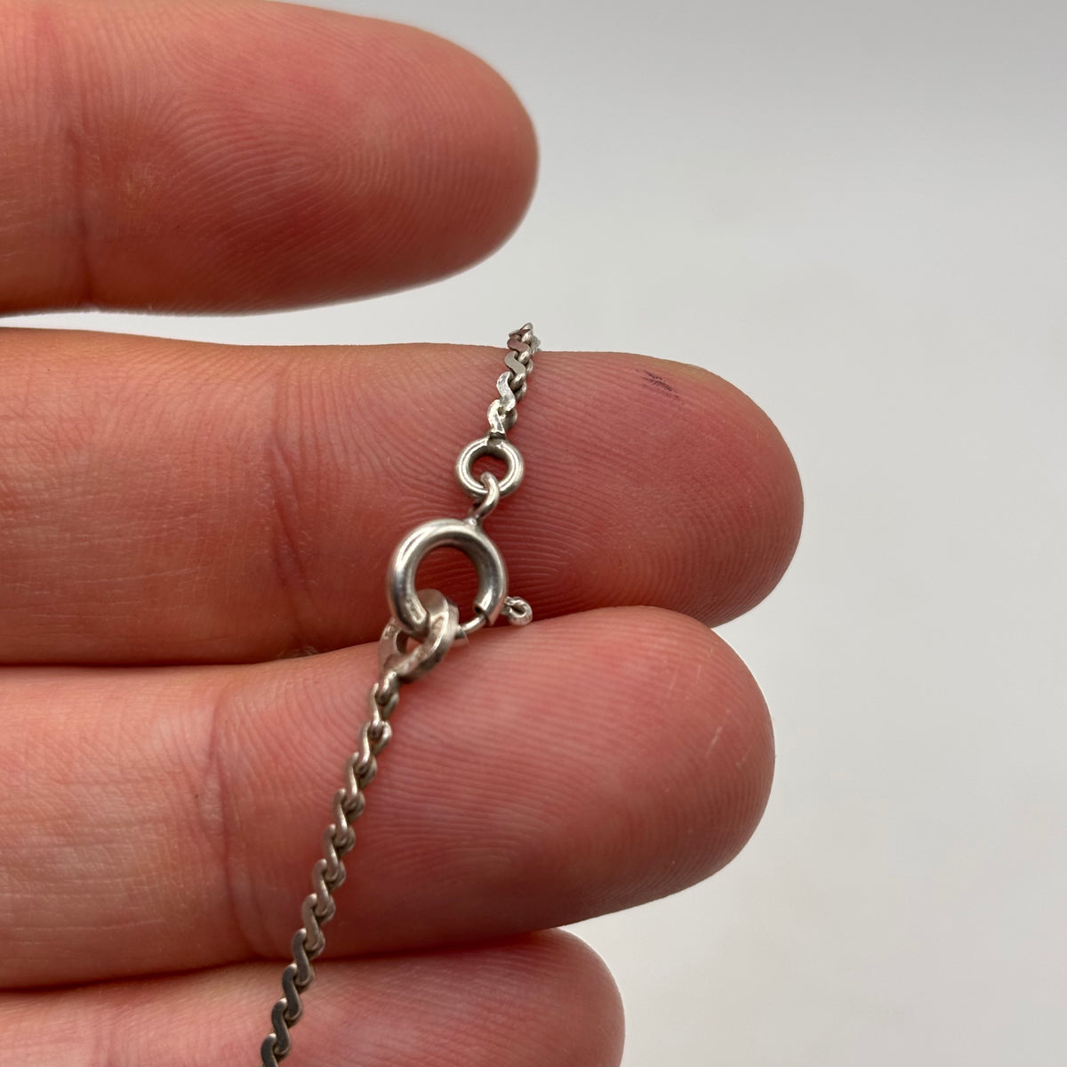 Silver 16” Opalite Horseshoe Necklace