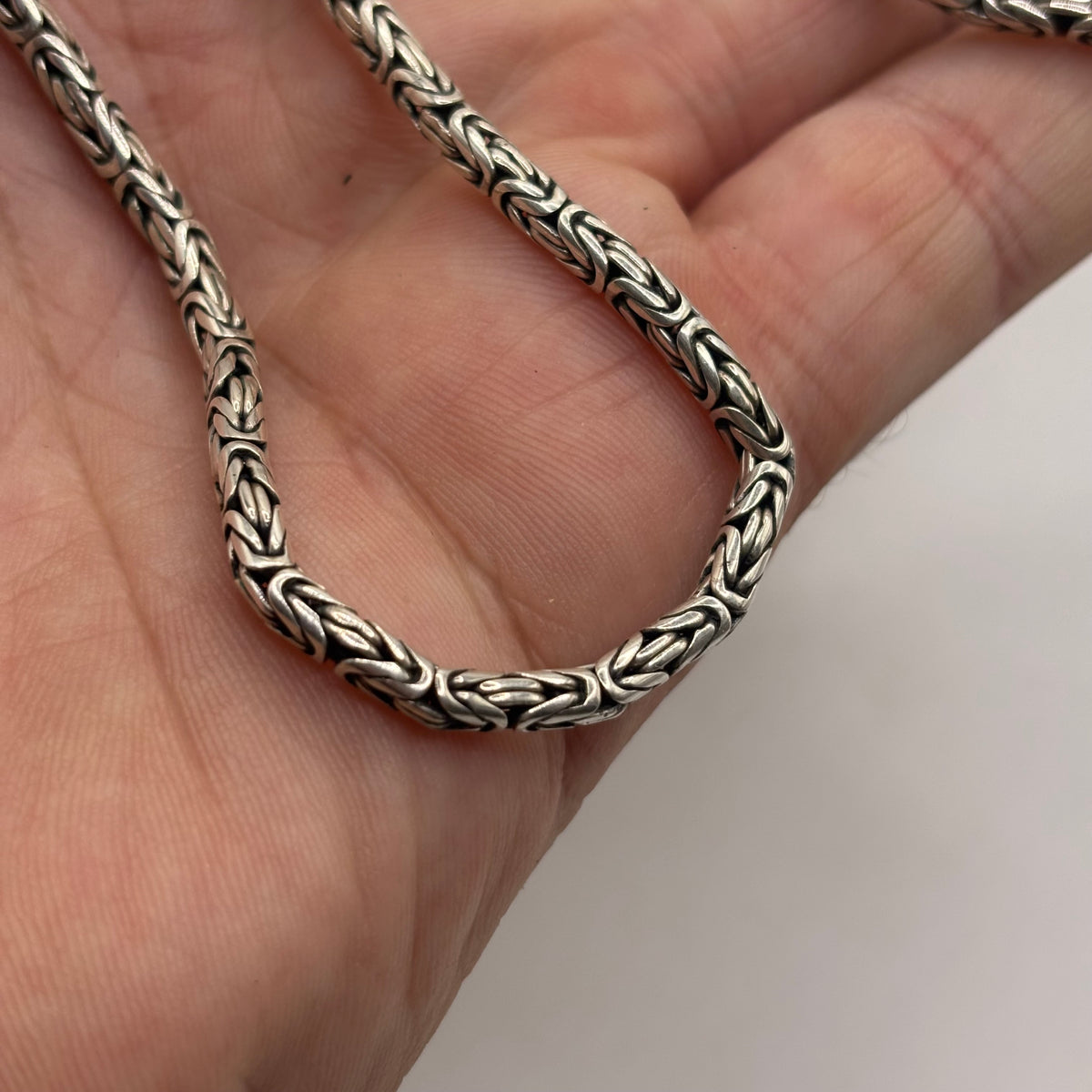 Silver 18” Byzantine Chain