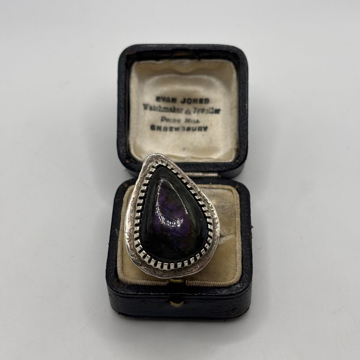 Silver Chunky Labradorite Ring (N)