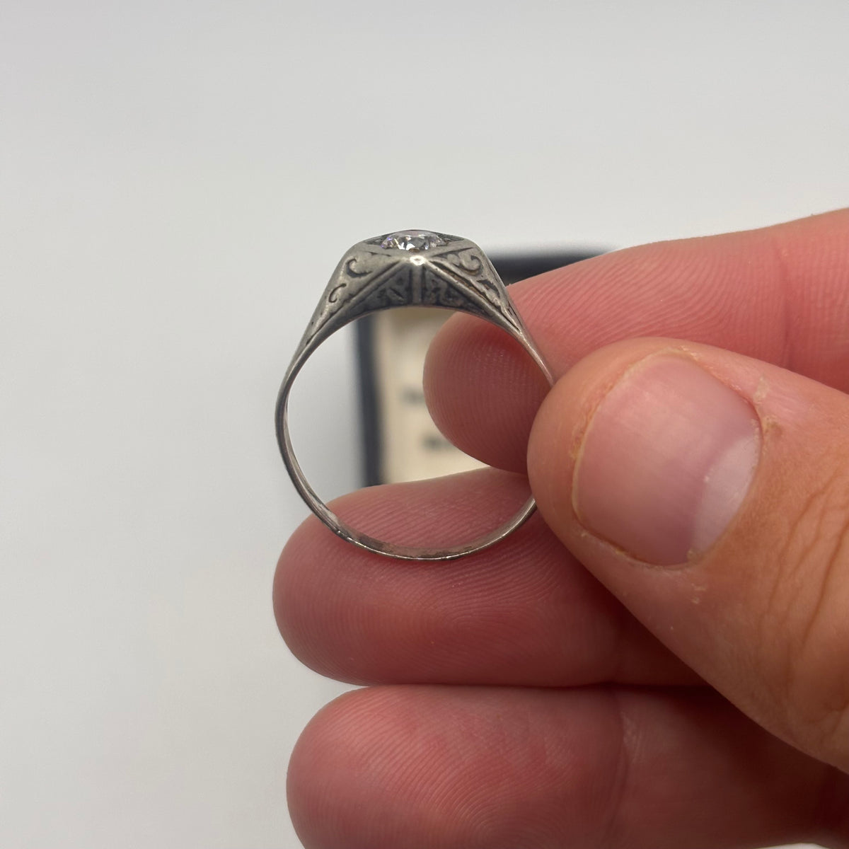Silver Vintage Signet Ring (V)