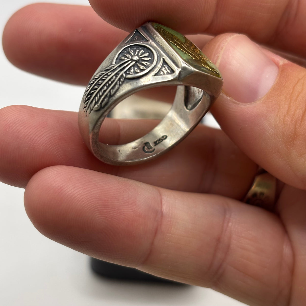 Silver Golden Eagle Carolyn Pollack Ring (Z)