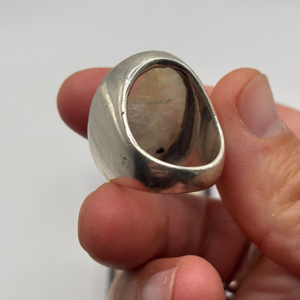 Silver Heavy Moonstone Ring (P)