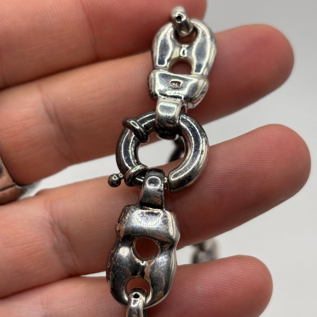 Silver Amazing 18” Puff Link Marina Chain