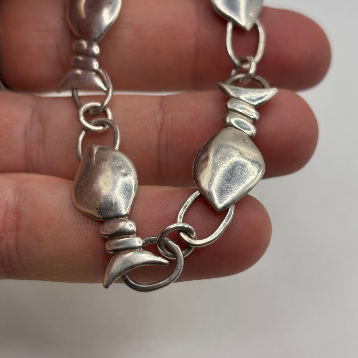 Silver 7” Fish Bracelet