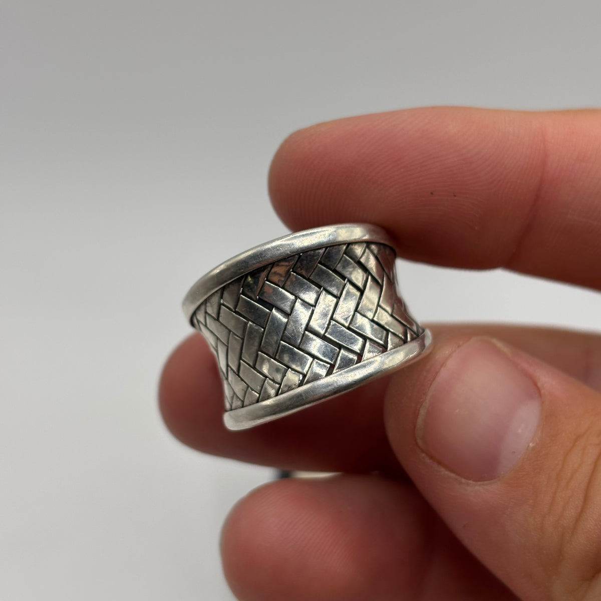 Silver Woven Ring (V)