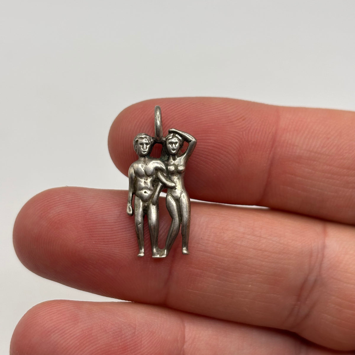 Silver Adam & Eve Pendant