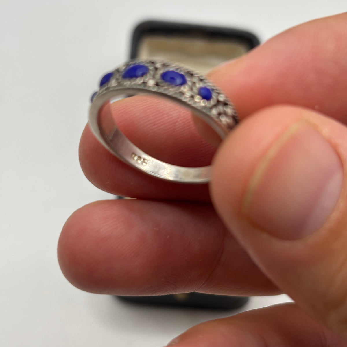 Silver Lapis Ring (Q)