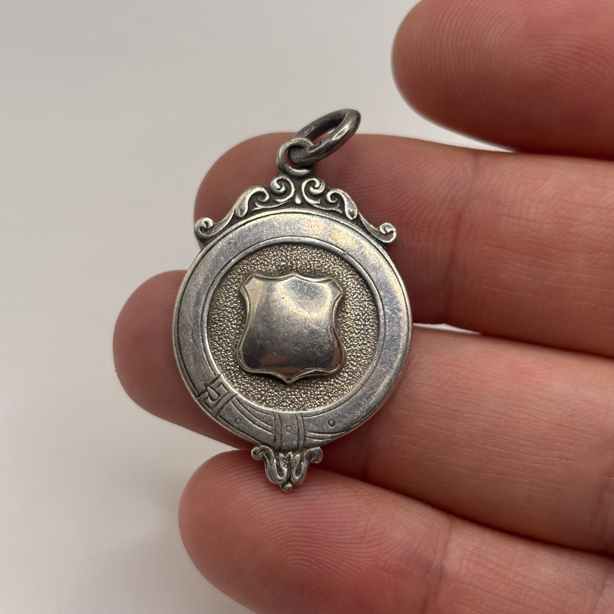 Silver Medal Fob Pendant