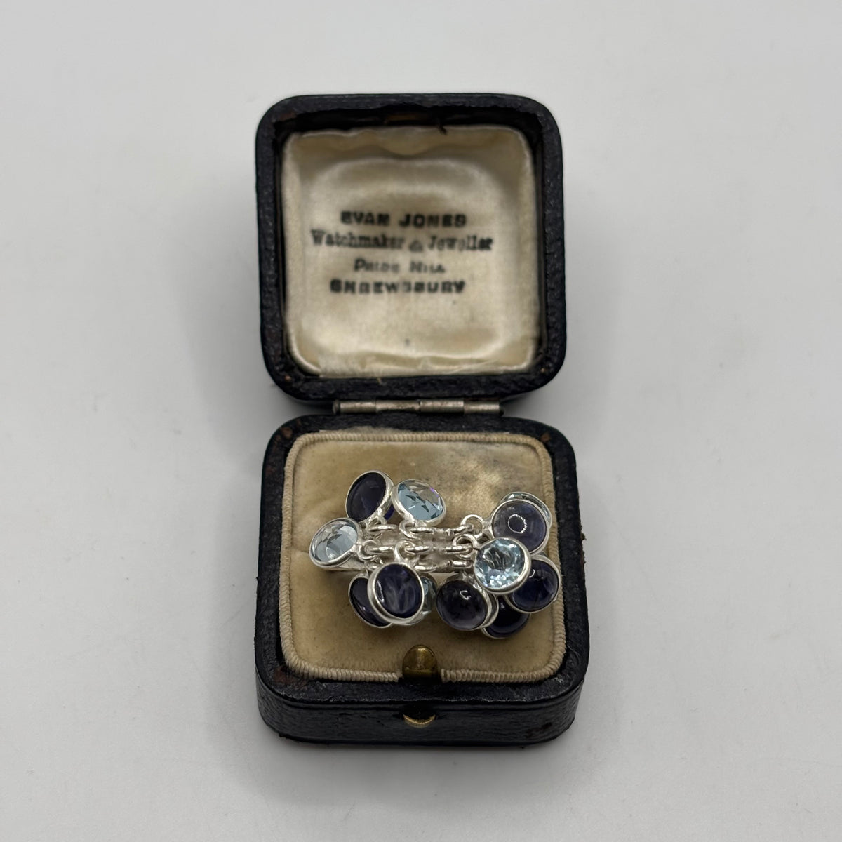 Silver Iolite & Blue Topaz Ring (Q)