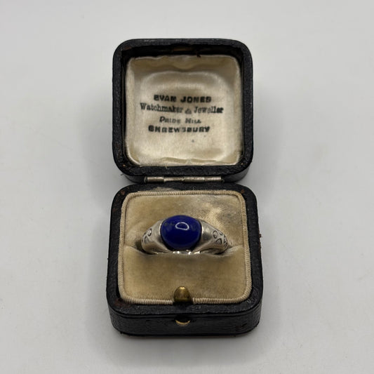 Silver Lapis Carolyn Pollack Ring (N 1/2)