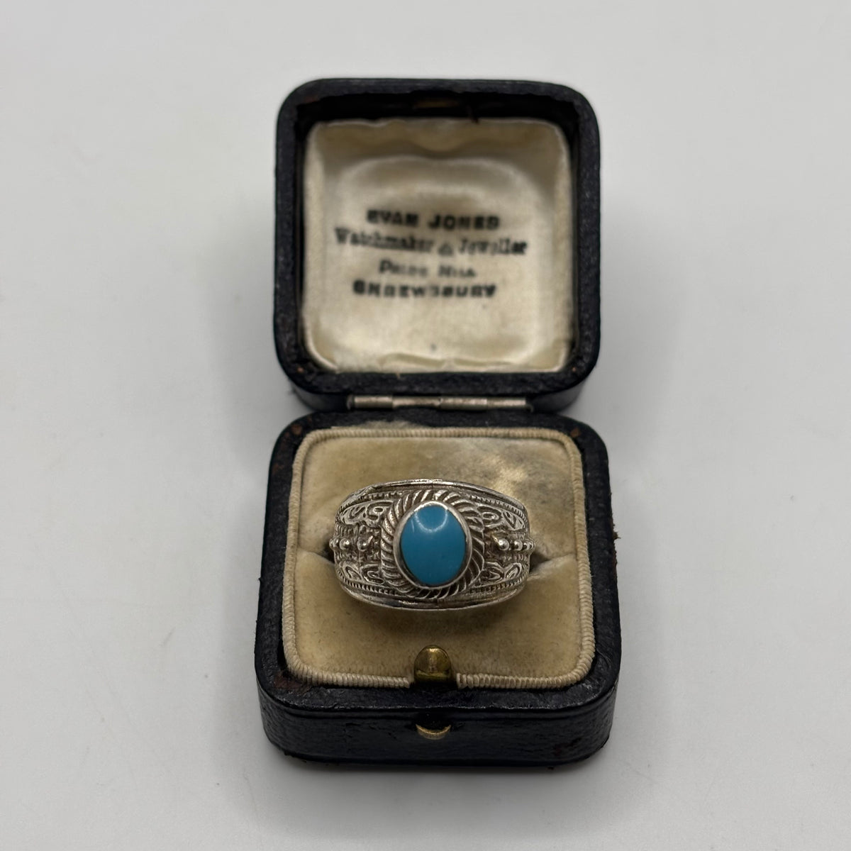 Silver Turquoise Signet Ring (P)