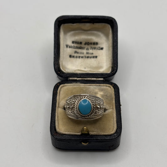 Silver Turquoise Signet Ring (P)