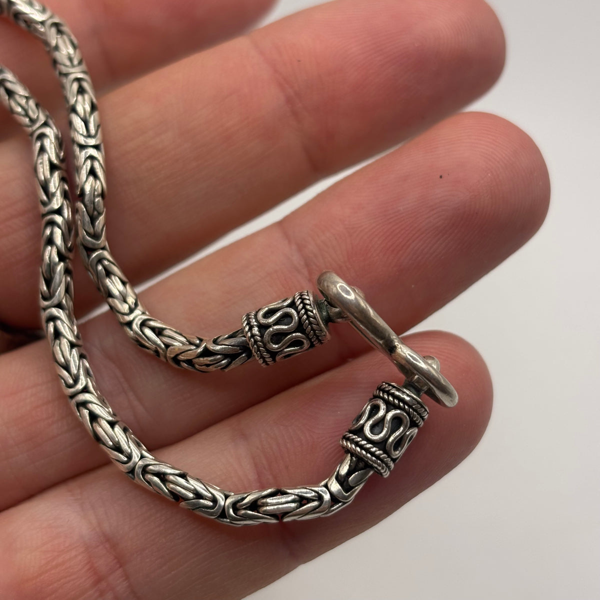 Silver 18” Byzantine Chain
