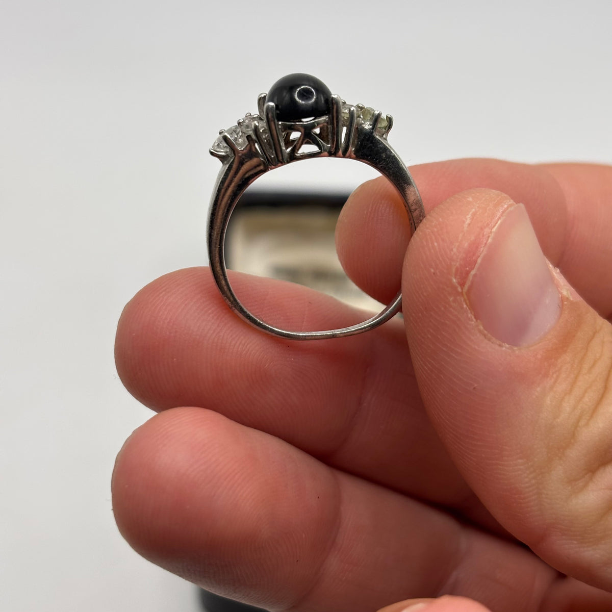Silver Star Sapphire Ring (S 1/2)