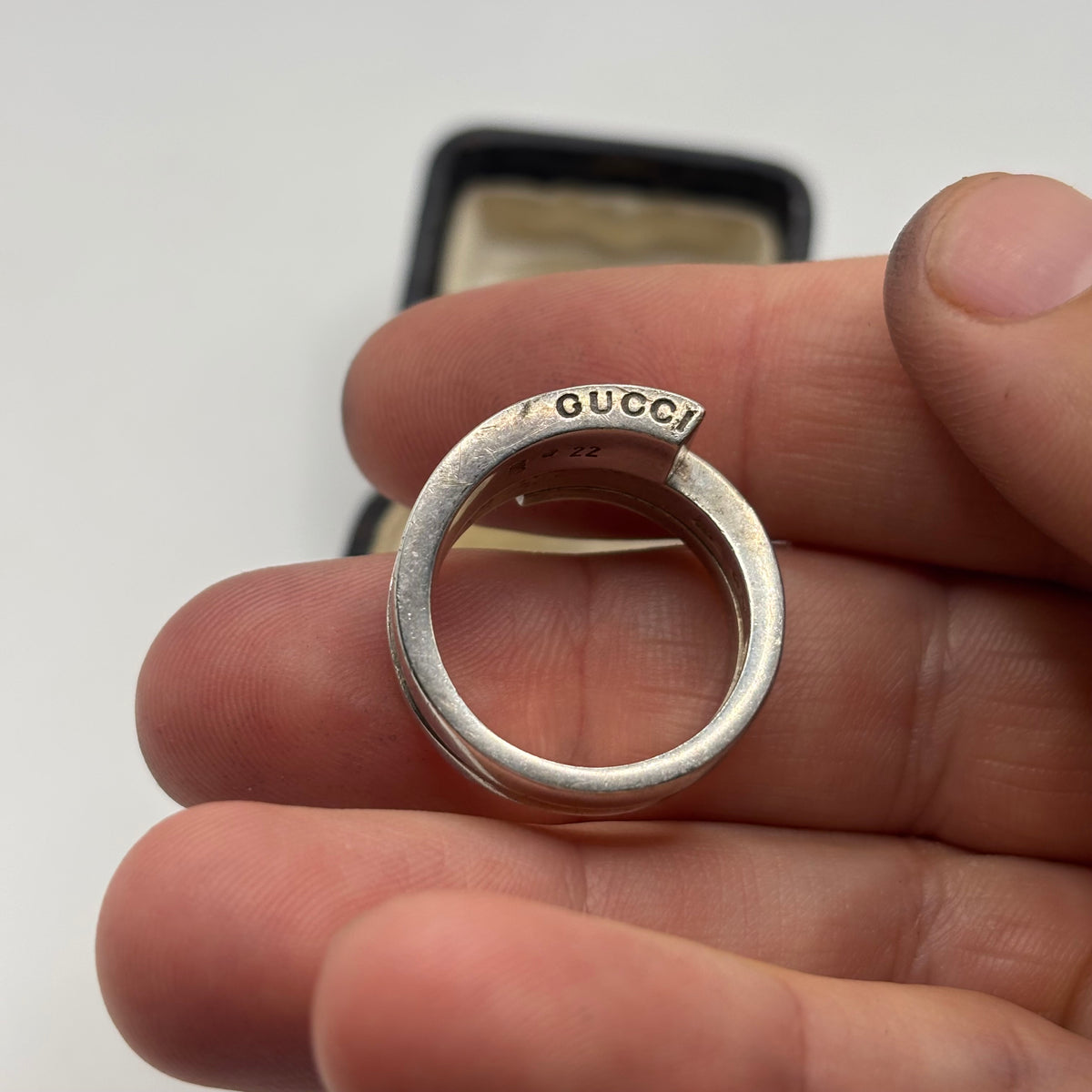 Silver Gucci Snake Ring (T)
