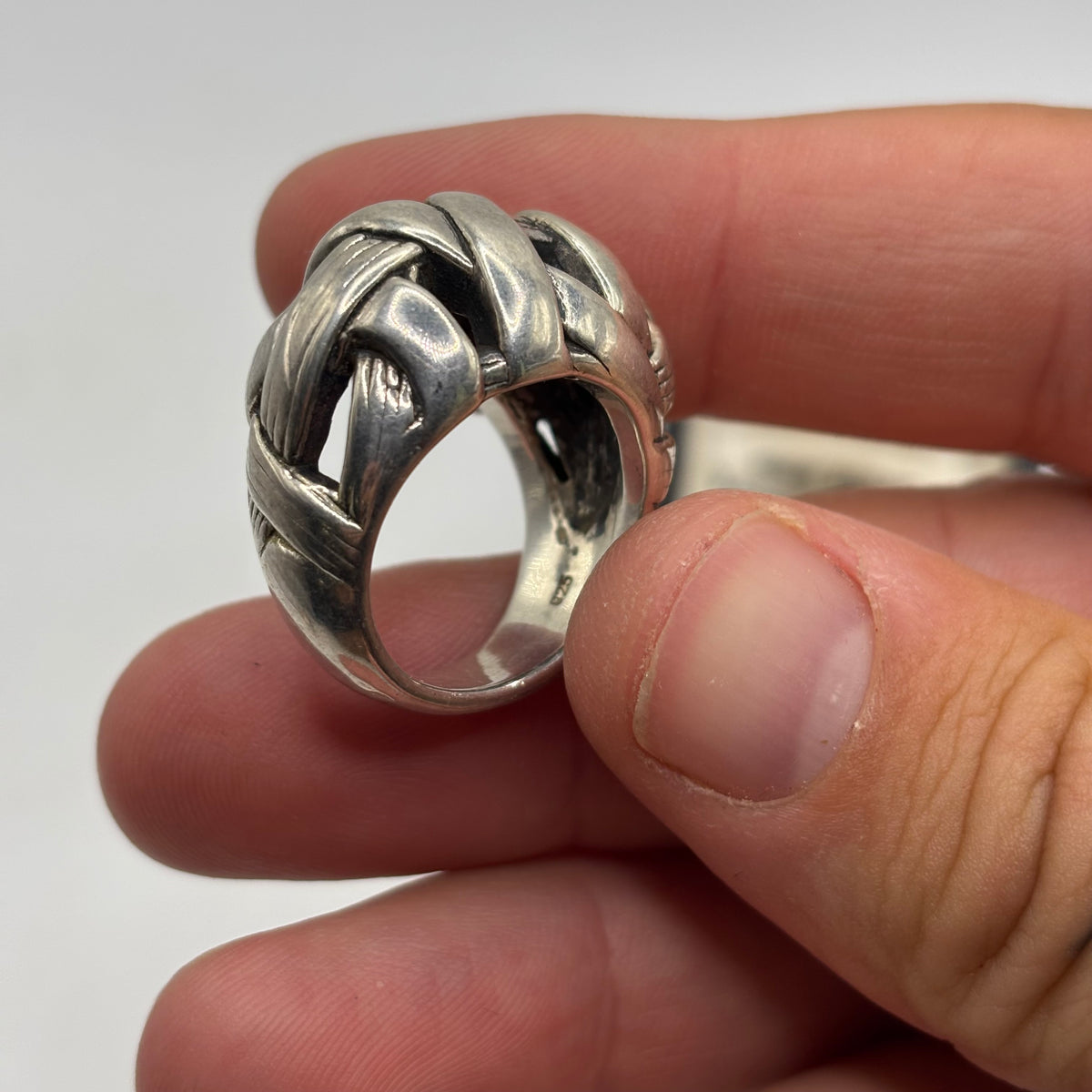 Silver Unusual Ring (O)