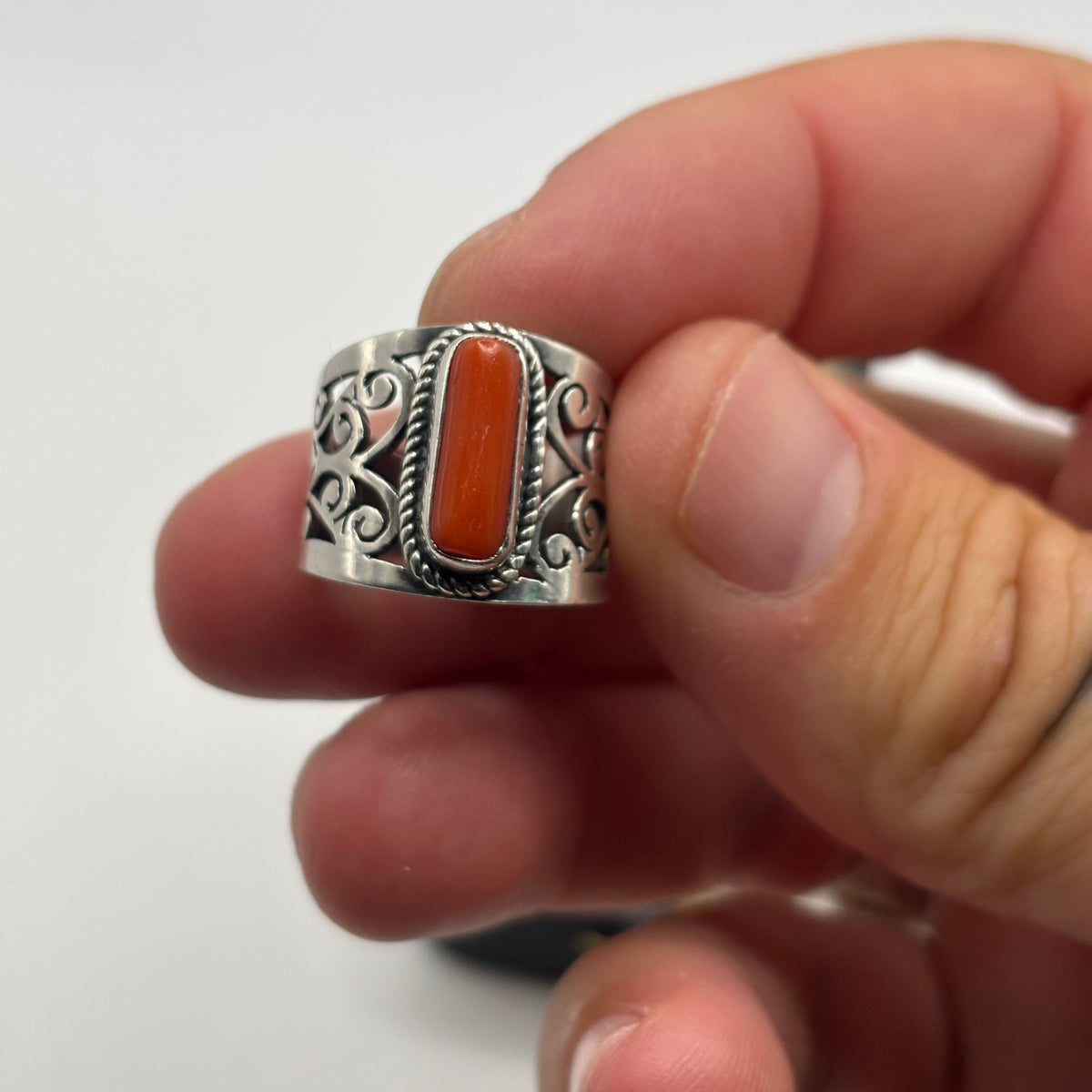 Silver Coral Ring (N)